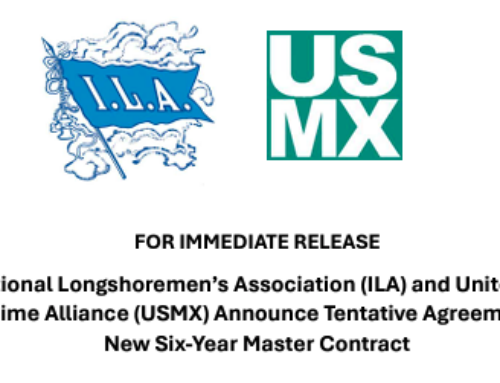 TENTATIVE AGREEMENT REACHED ON SIX-YEAR ILA-USMX MASTER CONTRACT